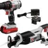 Promo ⭐ Porter-Cable 20V MAX Cordless Drill Combo Kit with Reciprocating Saw, 2-Tool (PCCK603L2) 👍