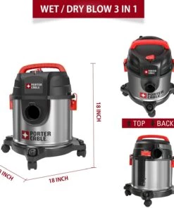 Best deal 🎁 Porter-Cable PCX18301-4B 4 Gallon 4 HP Wet/Dry Vacuum, Stainless Steel Light Weight Portable Shop Vac, 3 in 1 Function with Att 🤩 -Porter-Cable sale 71MAJLwWw3L. AC SL1500