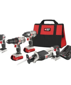 Flash Sale 😍 Porter-Cable PCCK615L4 20V Cordless 4-Tool Combo Kit with Reciprocating Saw 😍